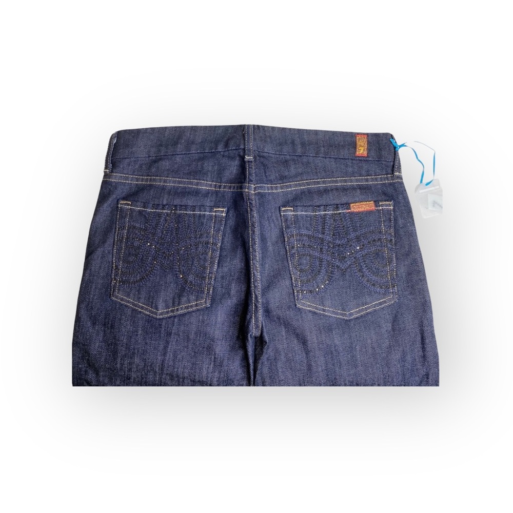 HTF: 7 Mankind® ㋛ Swirl Embroidered Crystal A Pocket Bootcut Denim Jeans ㋛ 29 30 - Picture 7 of 16
